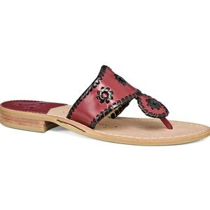 NEW JACK ROGERS CUSTOM SPIRIT SANDAL BLK/RED - 7M